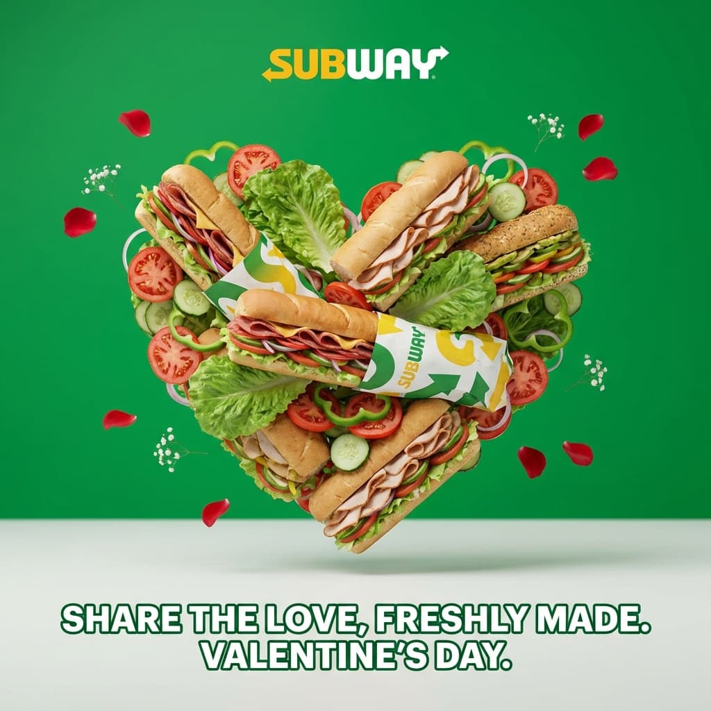 Subway Valentine ad