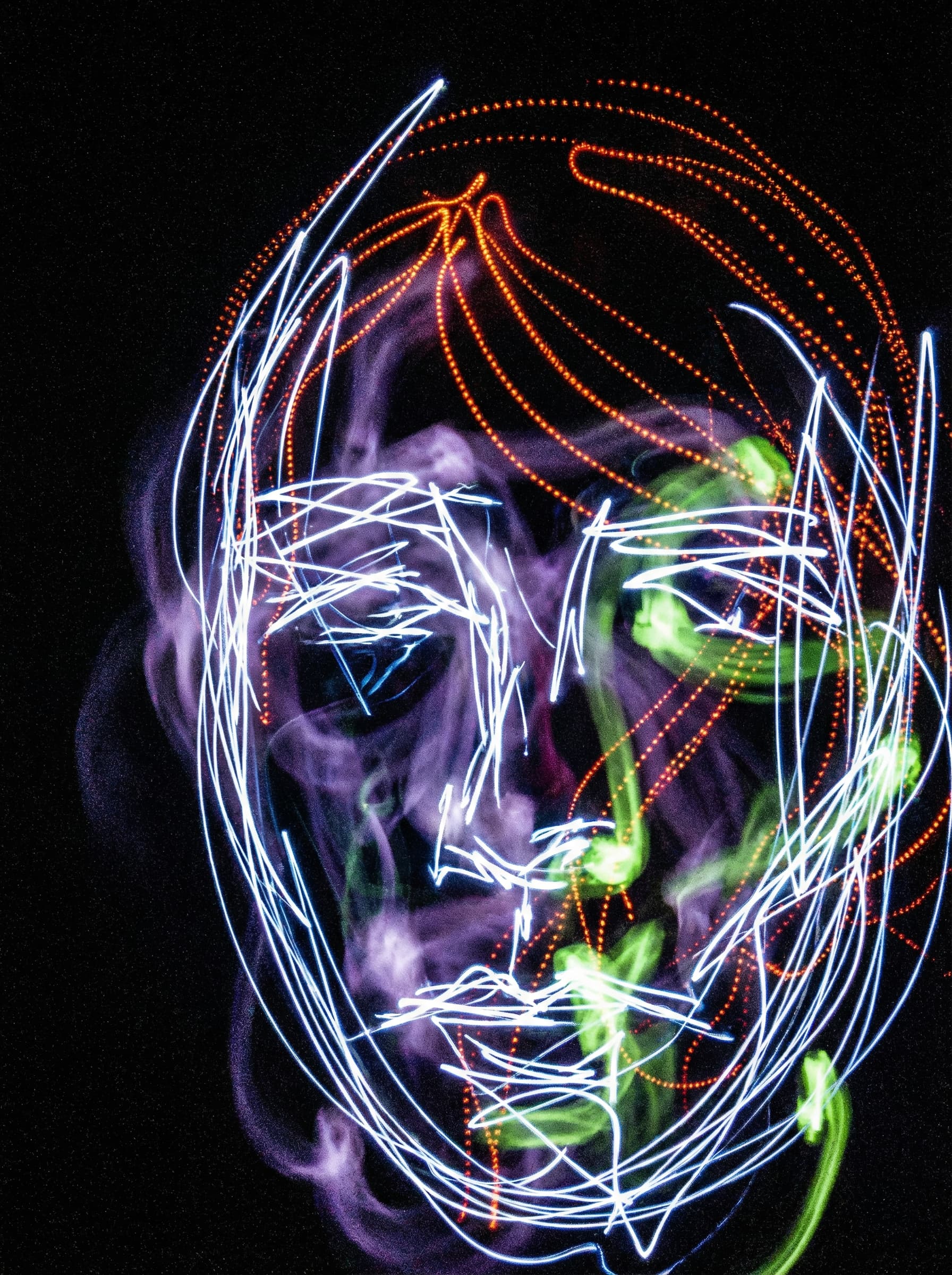 Abstract Light Painting Portrait