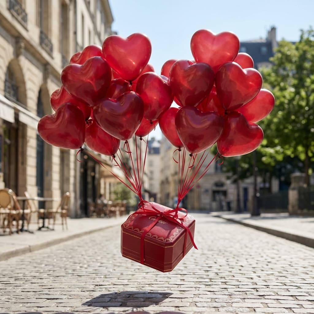 Cartier box floating