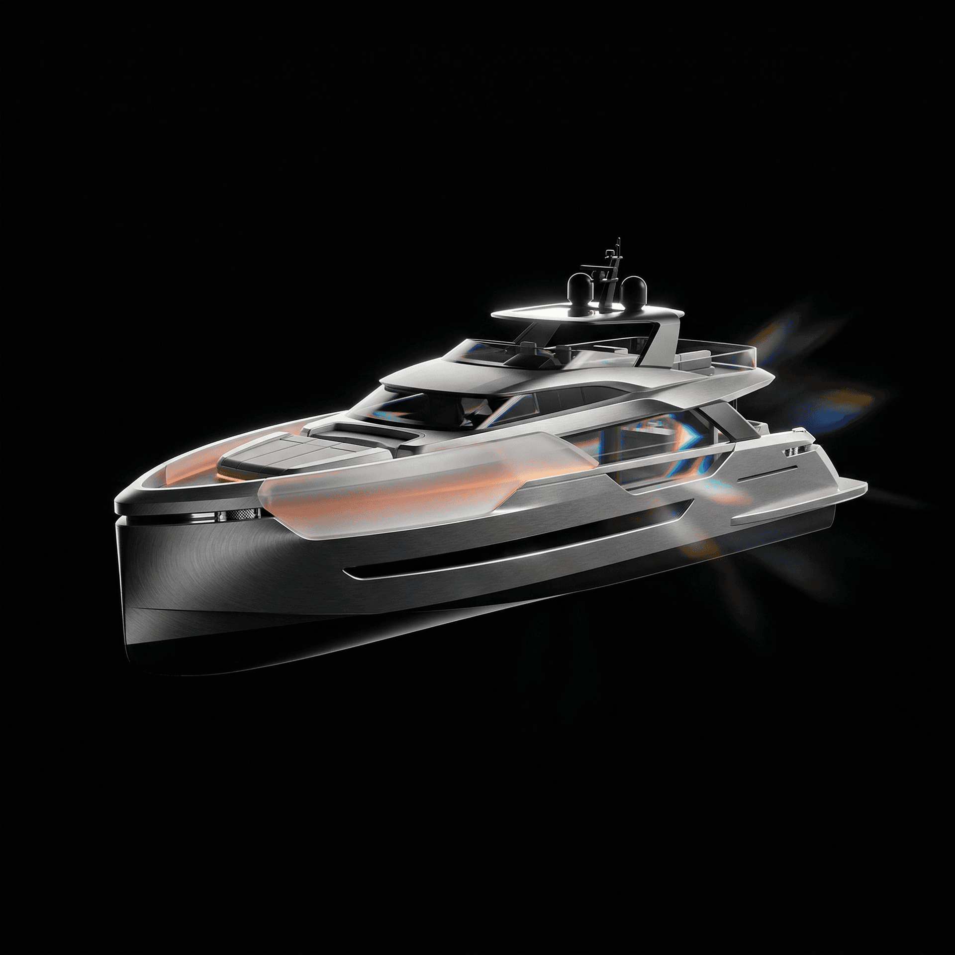 Sleek Modern Industrial Yacht