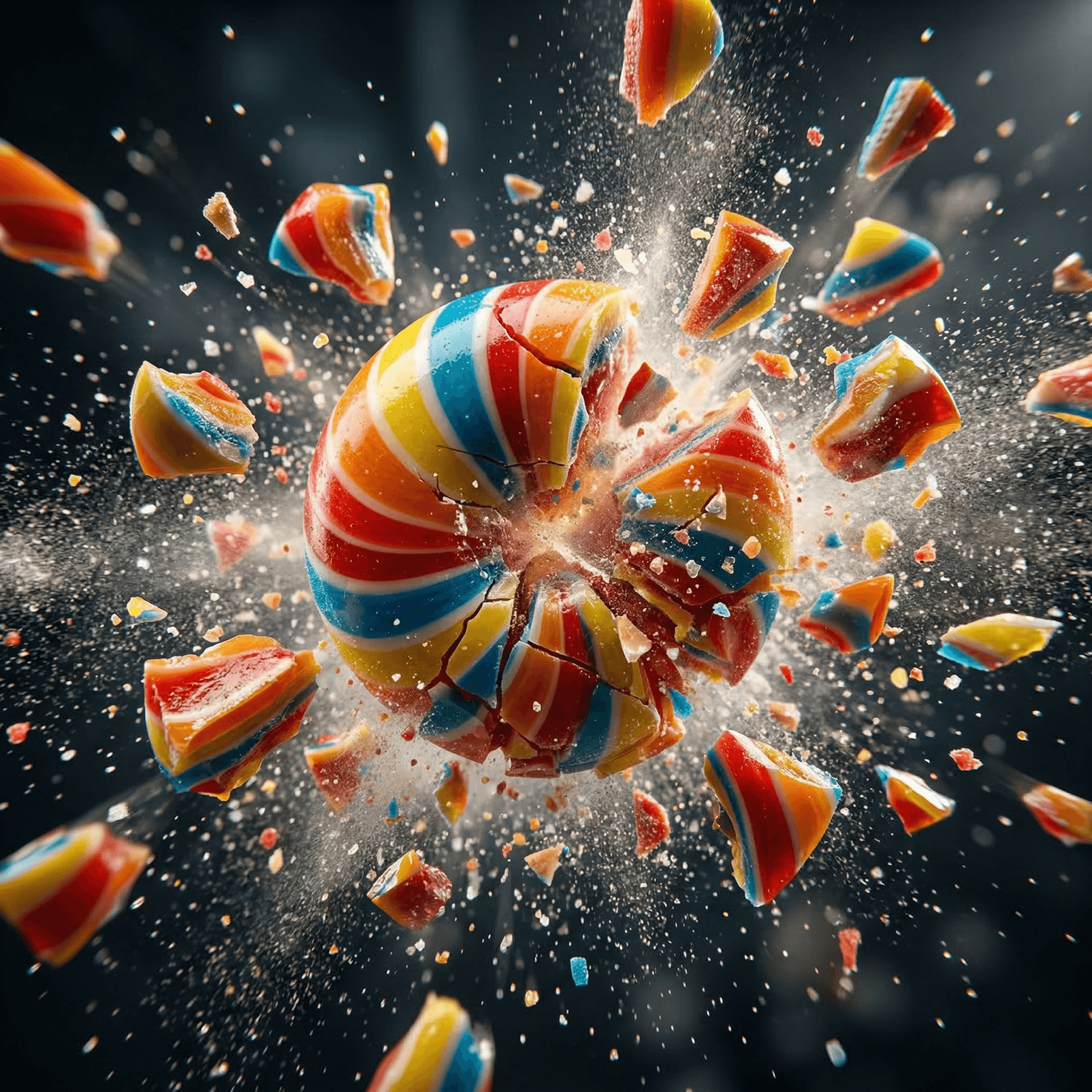 Shattered Rainbow Swirl Candy