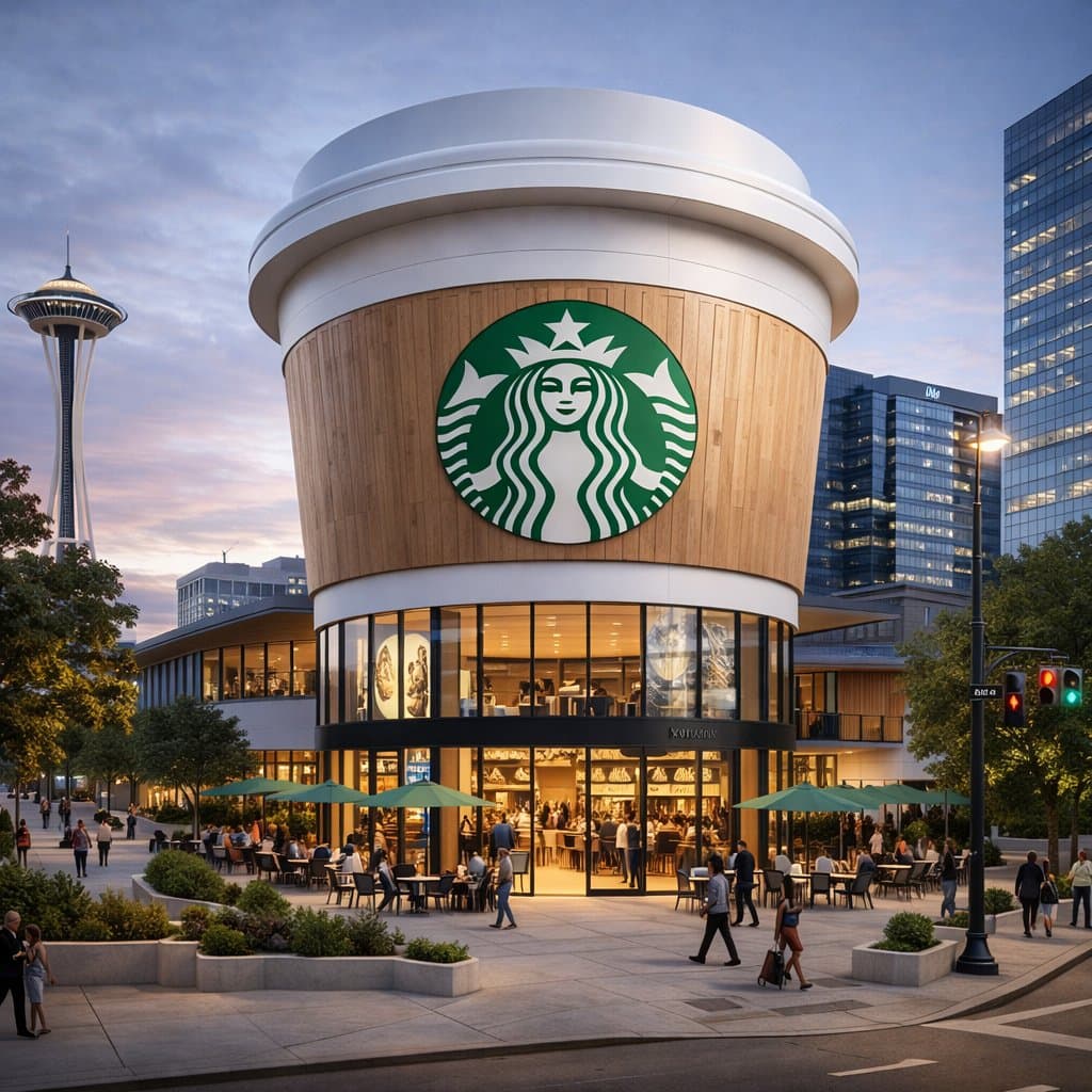 Starbucks Cup Architecture in Seattle