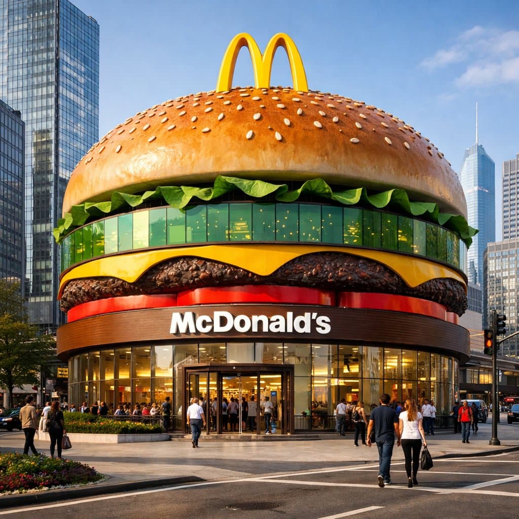 McDonald's Burger Shaped City Restaurant