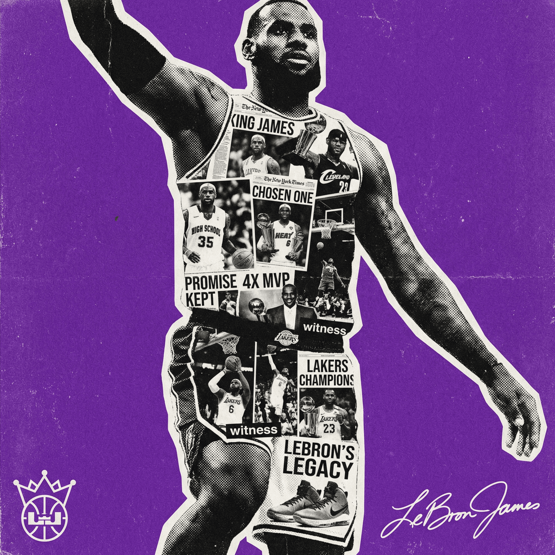 LeBron as a legacy collage