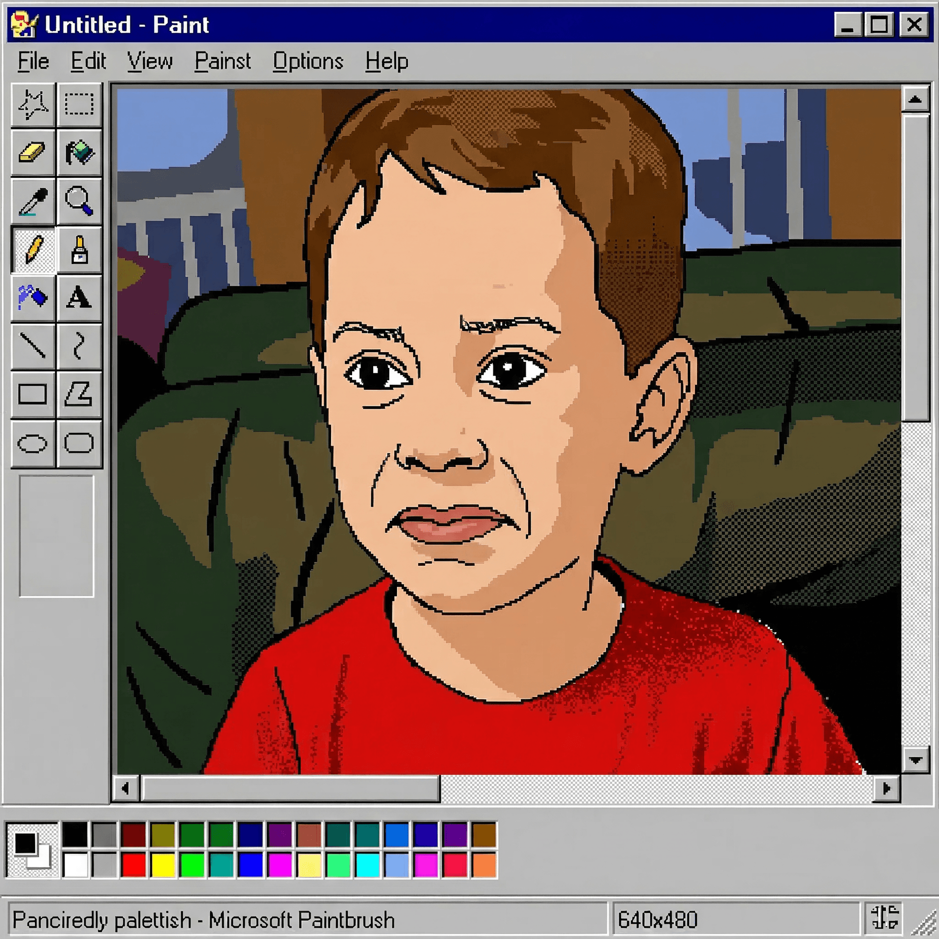 Concerned Kid Paint