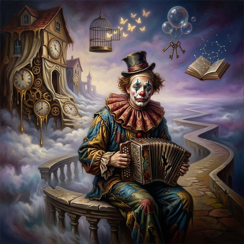 Sad Accordion Clown