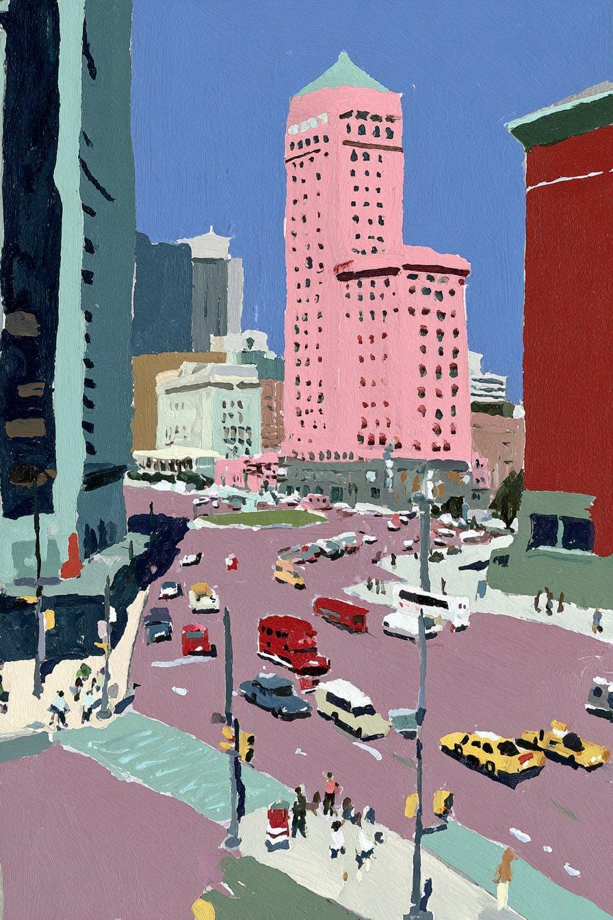 Busy City Crossing