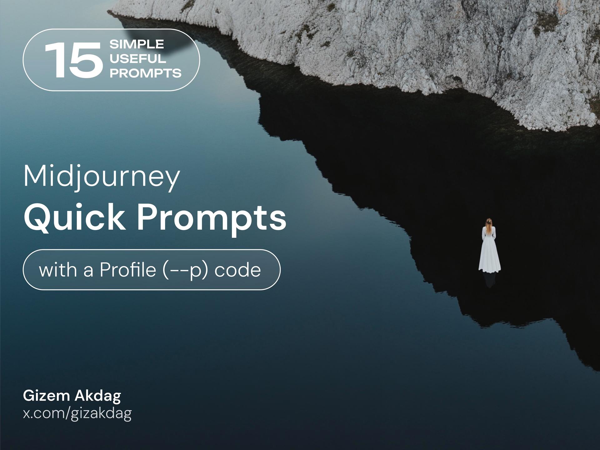 Midjourney Quick Prompts - with a --p code