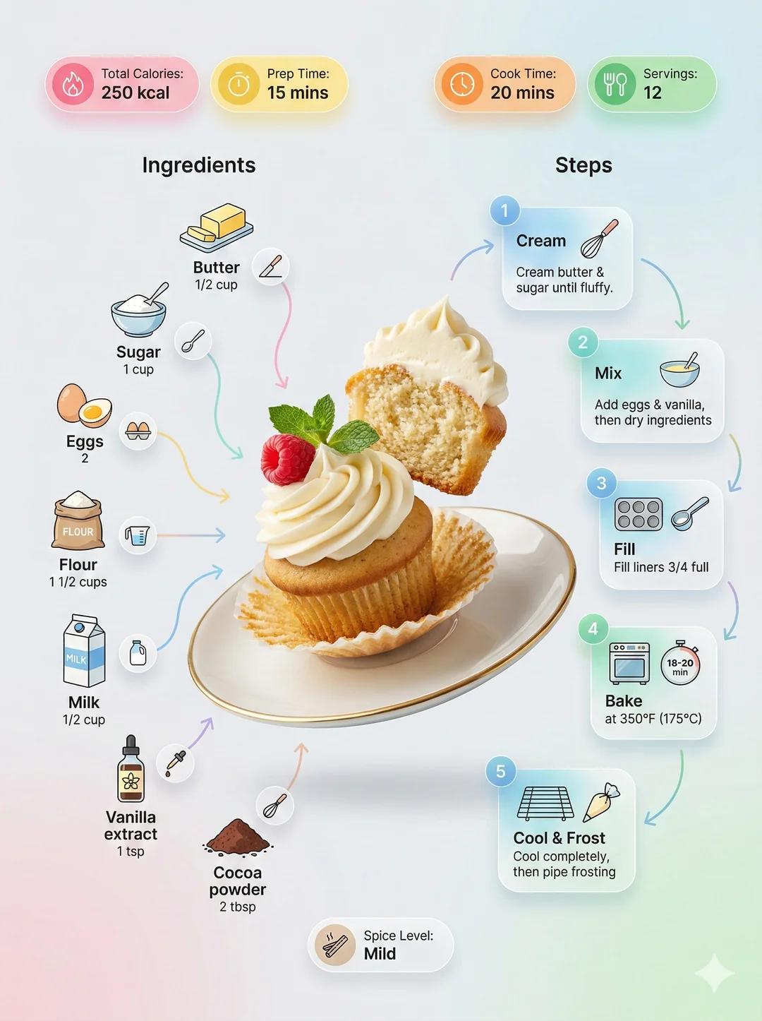 Frosted Raspberry Cupcake