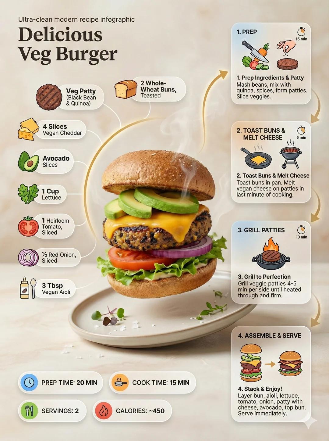 Plant-Based Veggie Burger