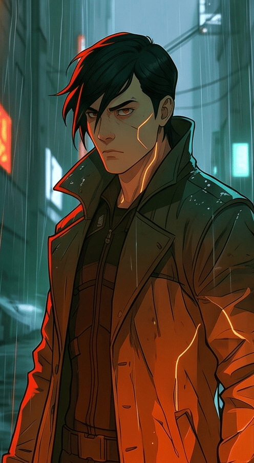 Neon Dusk Wanderer