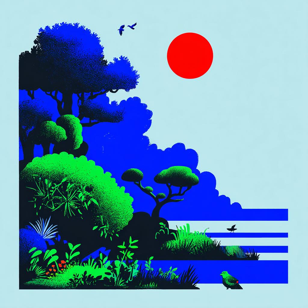 Azure Coastline Flora