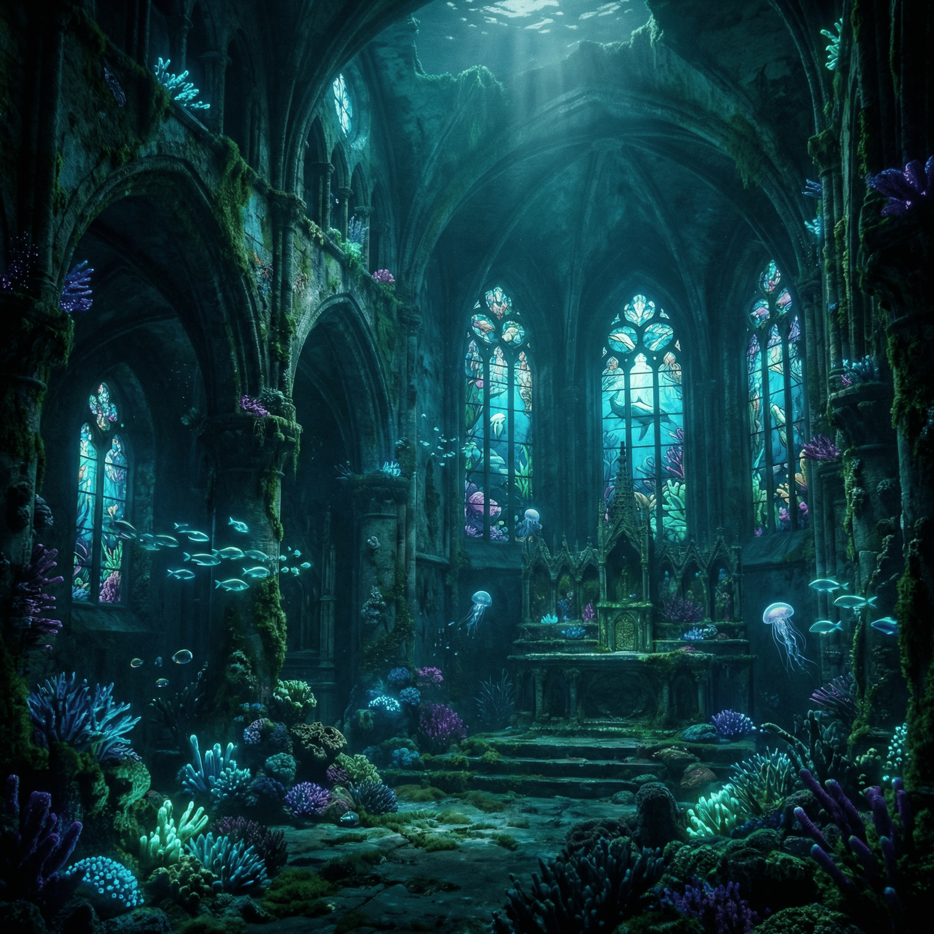 Sunken Gothic Cathedral
