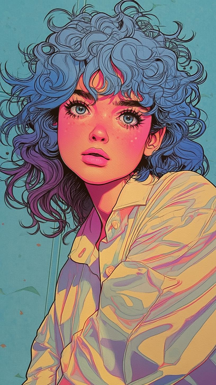 Blue Curls Portrait