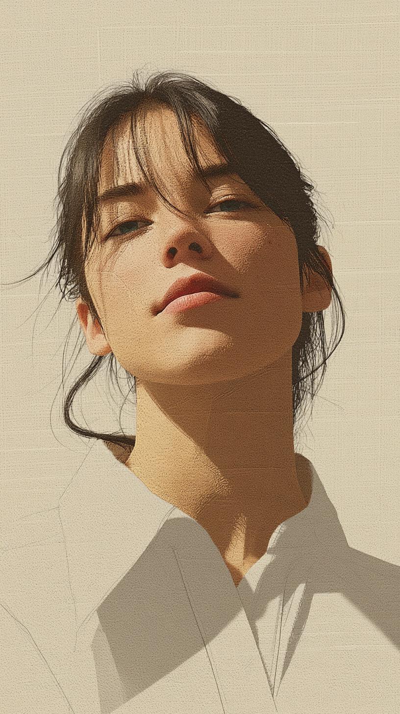 Upward Gaze Portrait