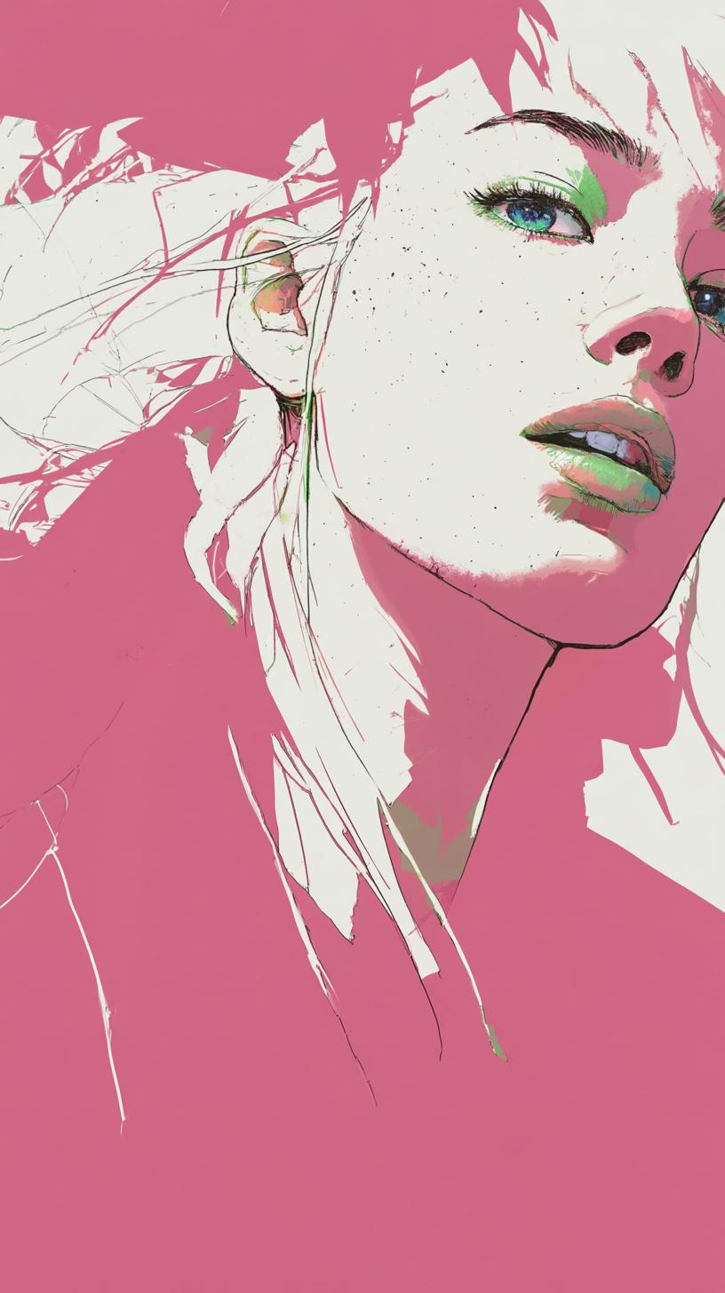 High Key Fuchsia Gaze