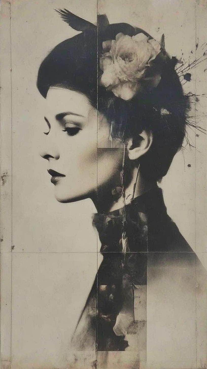 Elegant Profile with Bloom