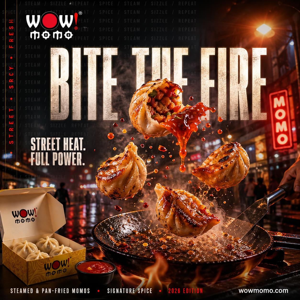 Fiery Pan Fried Momos