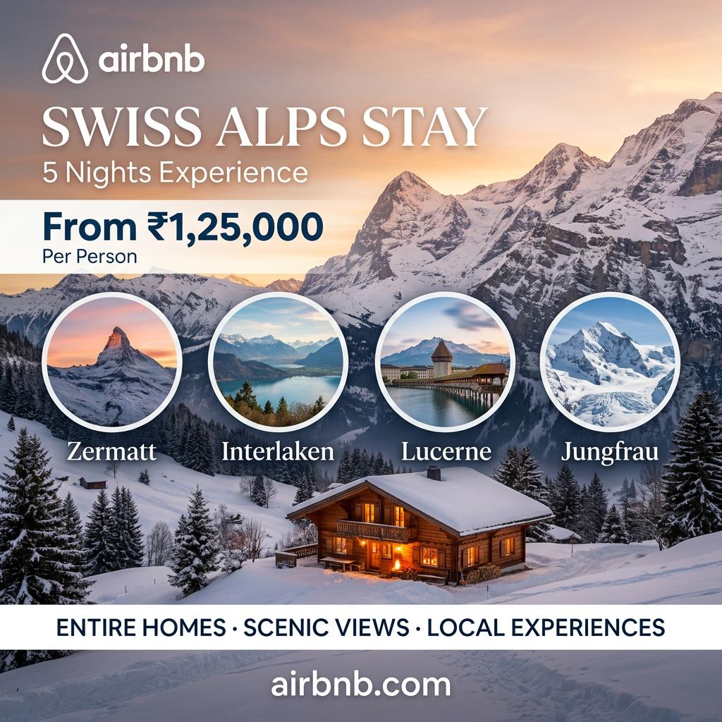 Snowy Alpine Cabin