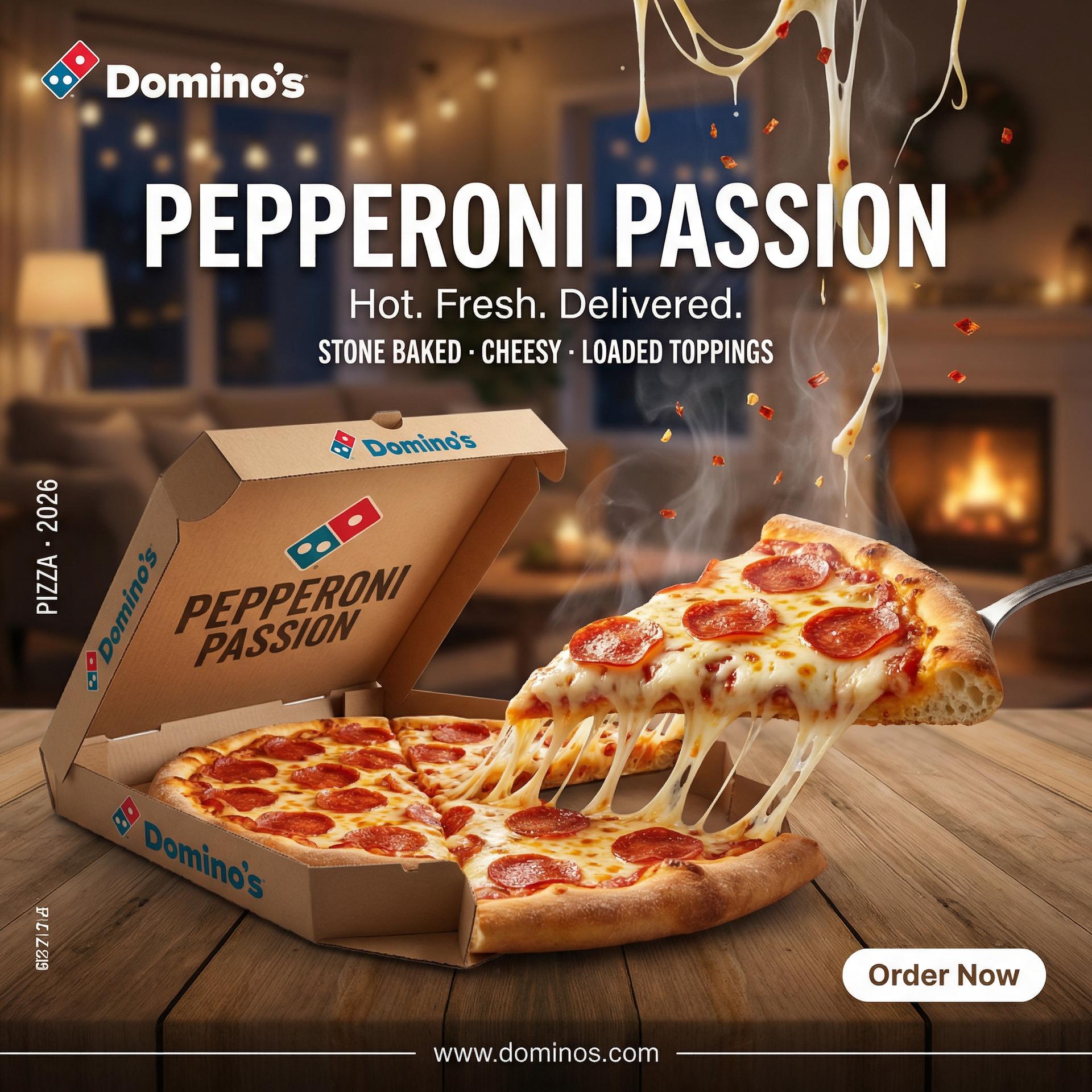 Steaming Pepperoni Cheese Pull