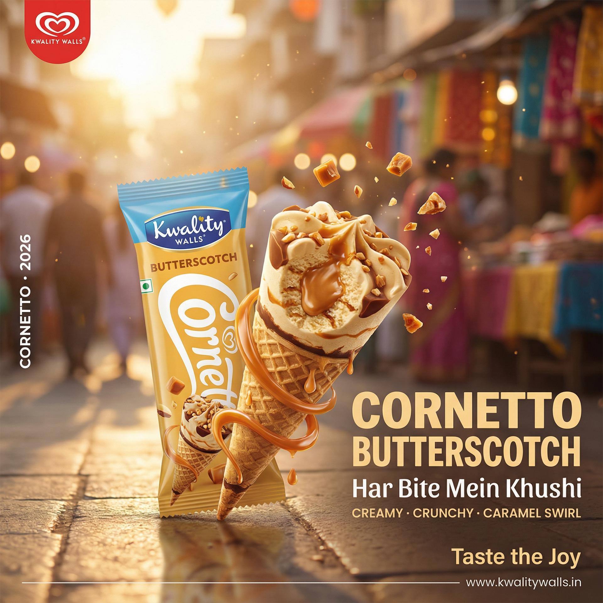 Sun-Drenched Butterscotch Cornetto