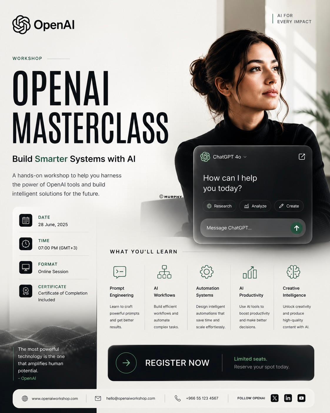 OpenAI Masterclass Flyer