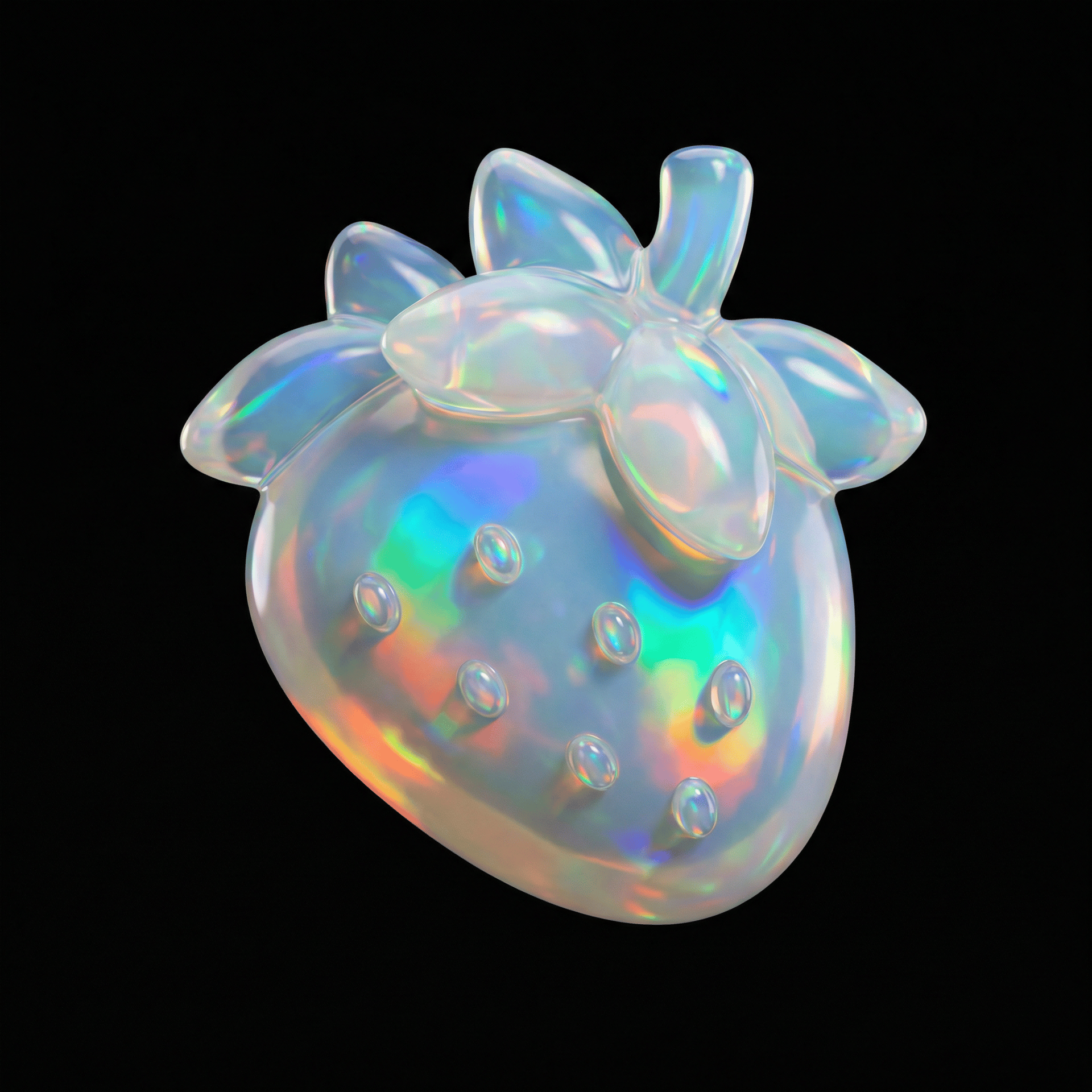 Opal Iridescent Strawberry