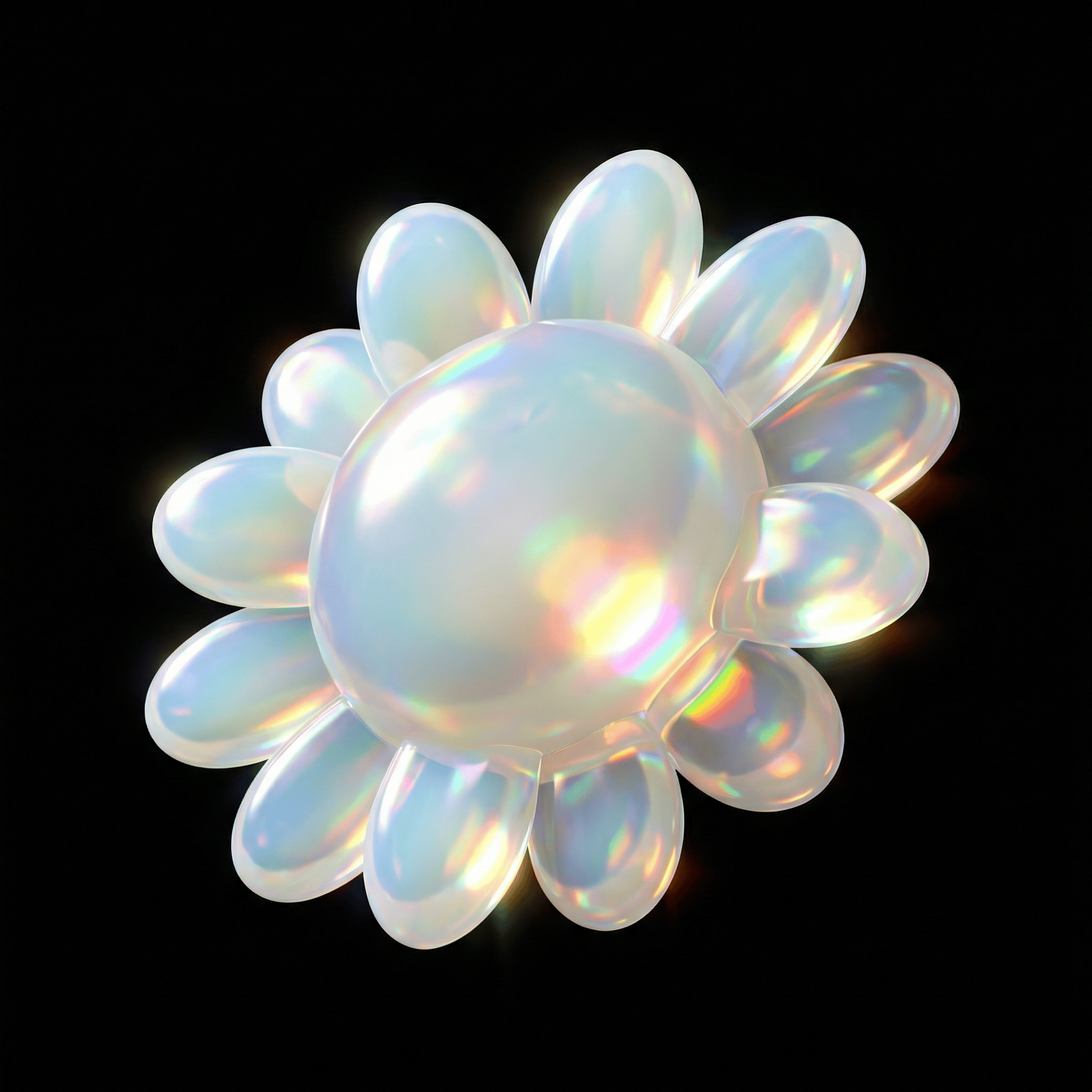Opal Iridescent Flower