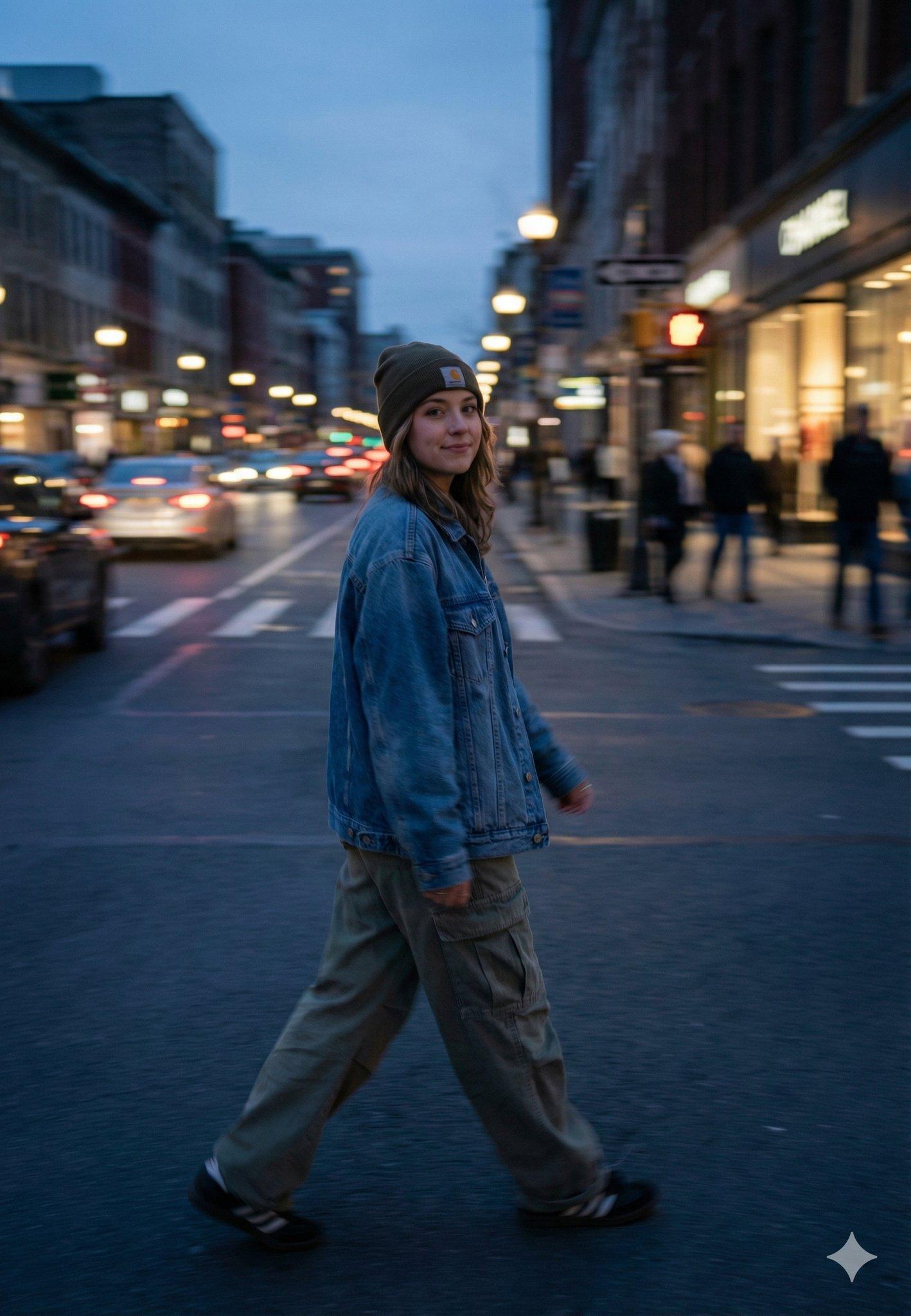 Dusk Street Crossing
