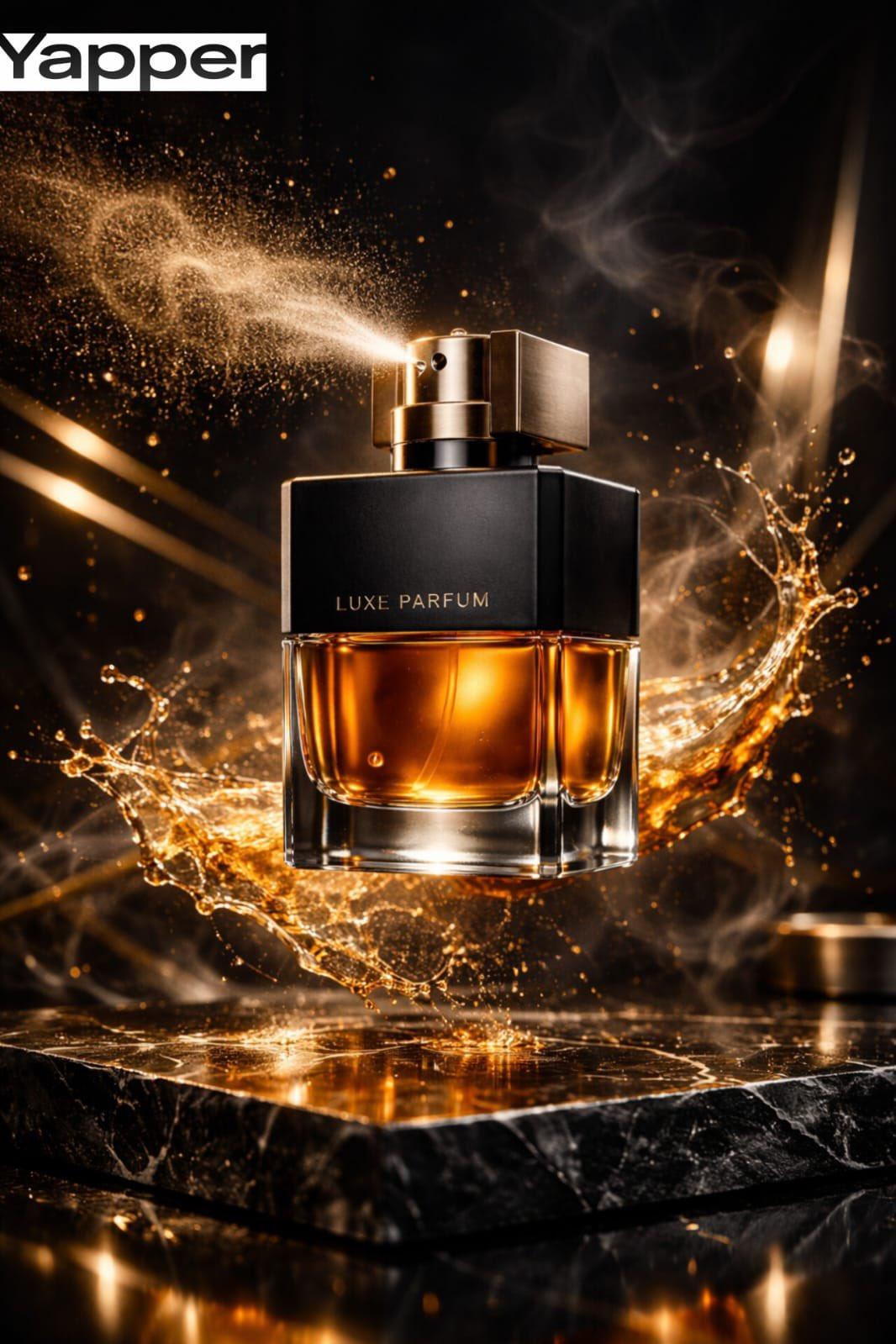 Floating Perfume With Gold Splash