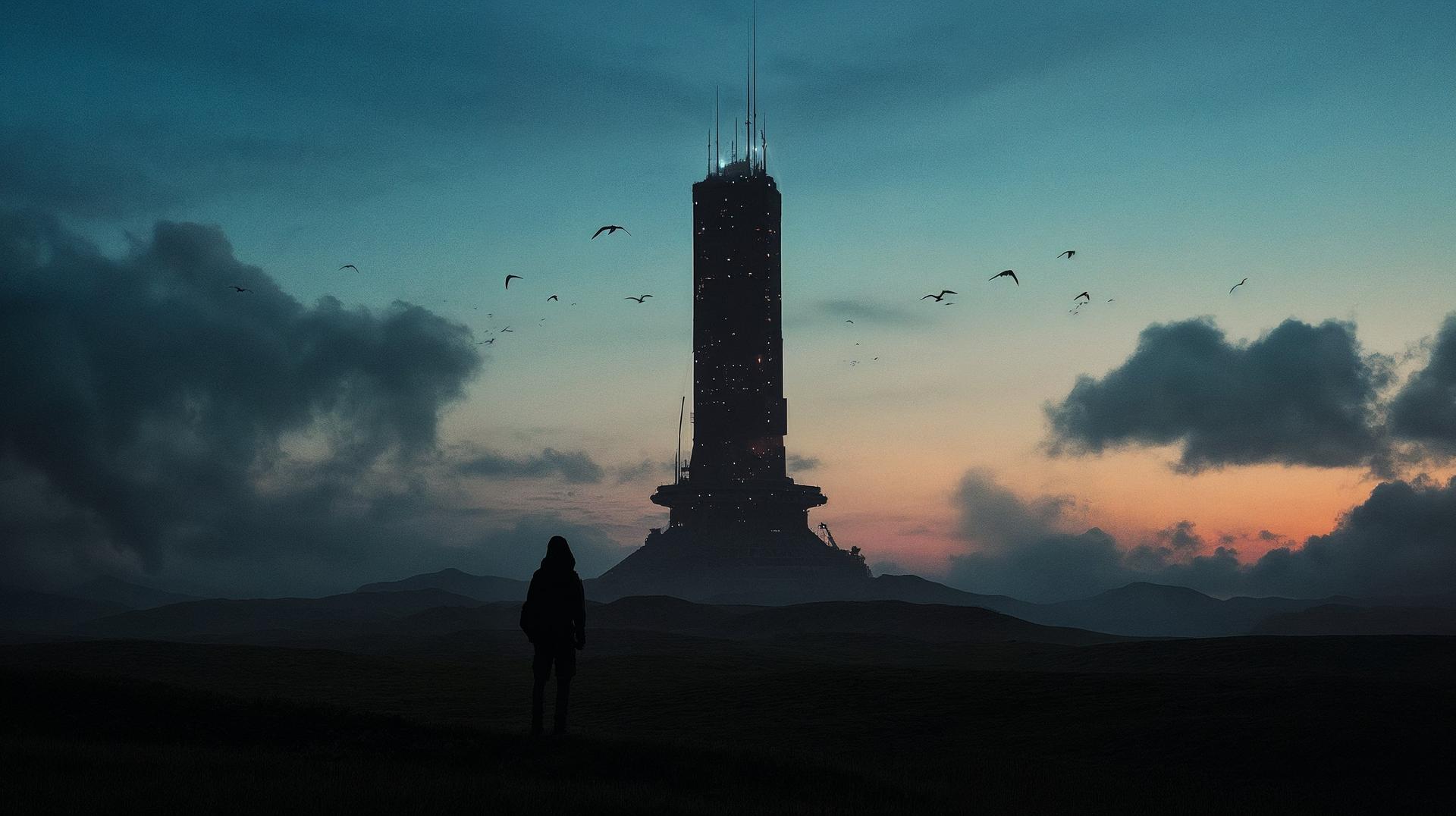 Lone Figure Tower