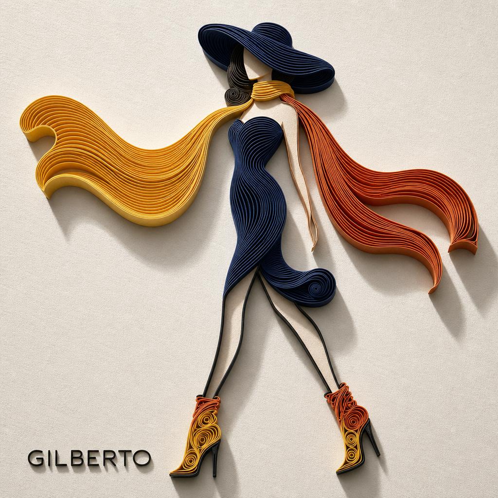 Paper Quilled Runway Pose