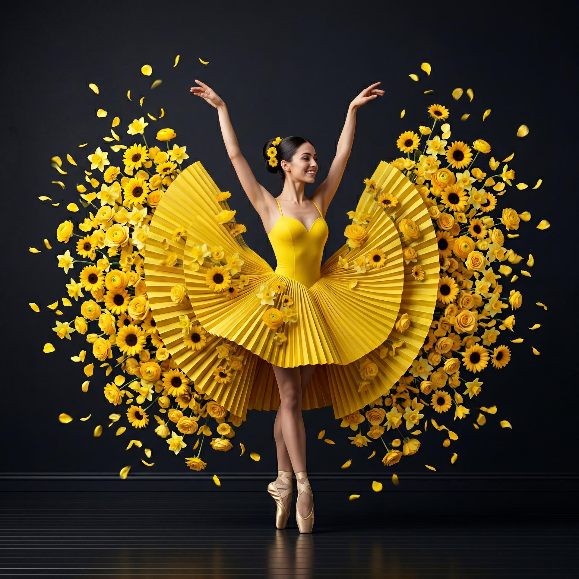 Golden Pleated Dancer