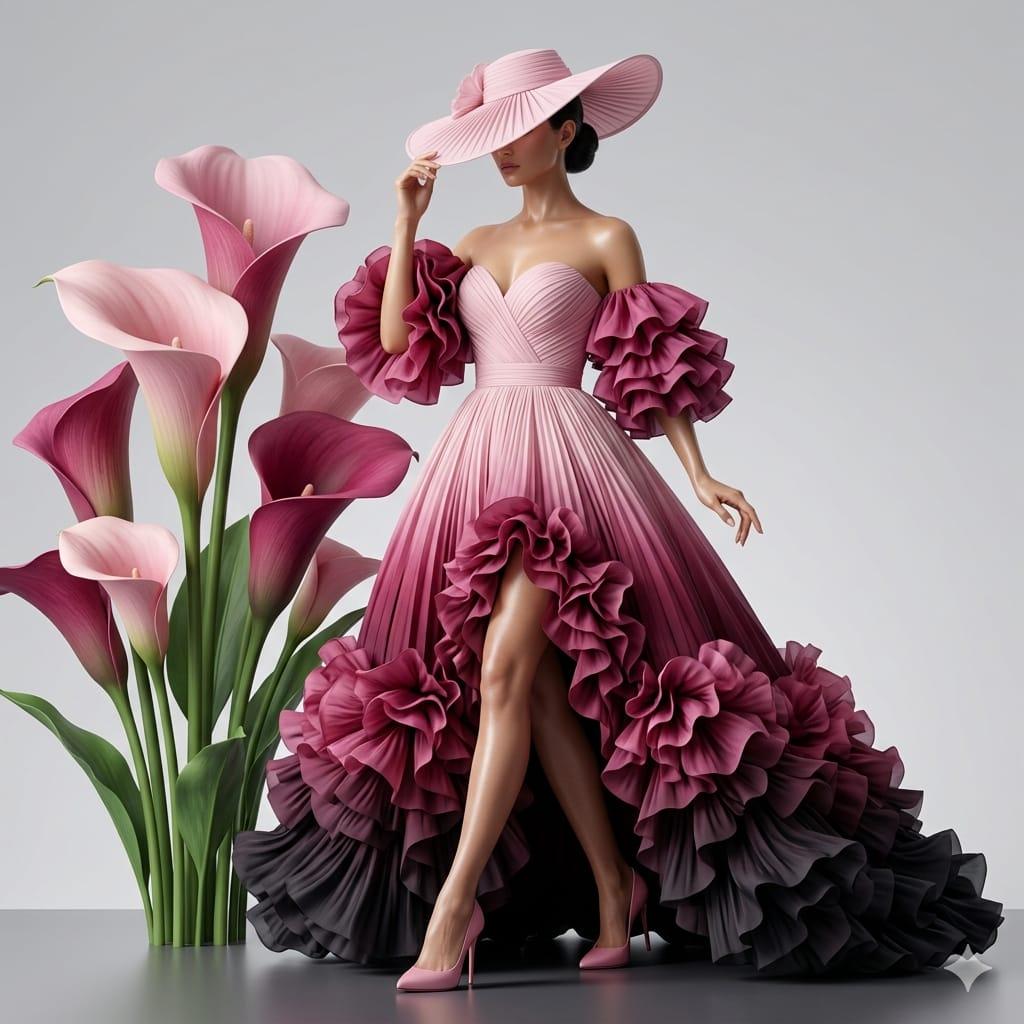 Burgundy Lily Ruffles
