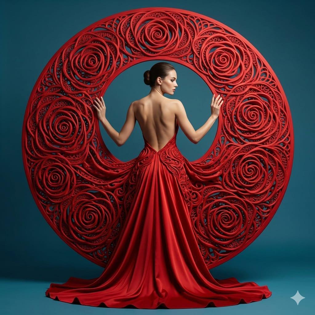 Crimson Rose Filigree