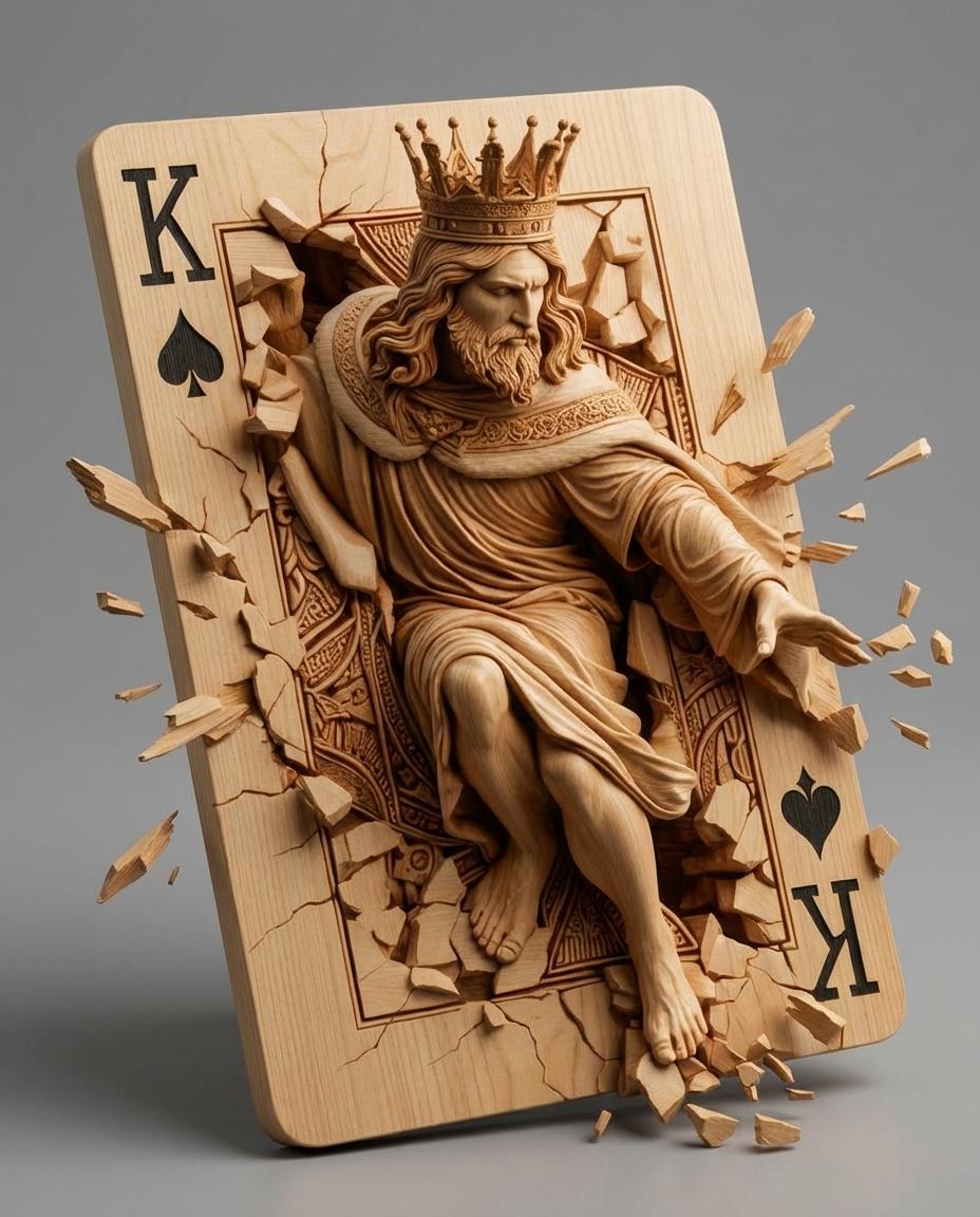 Carved Wood King