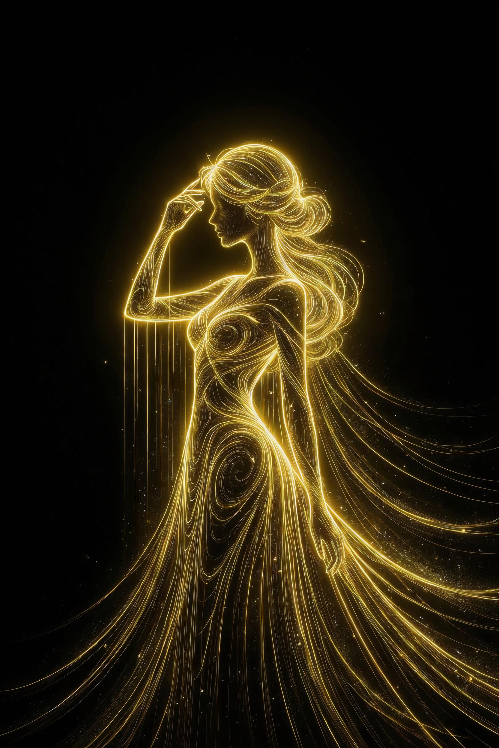 Gilded Ethereal Goddess