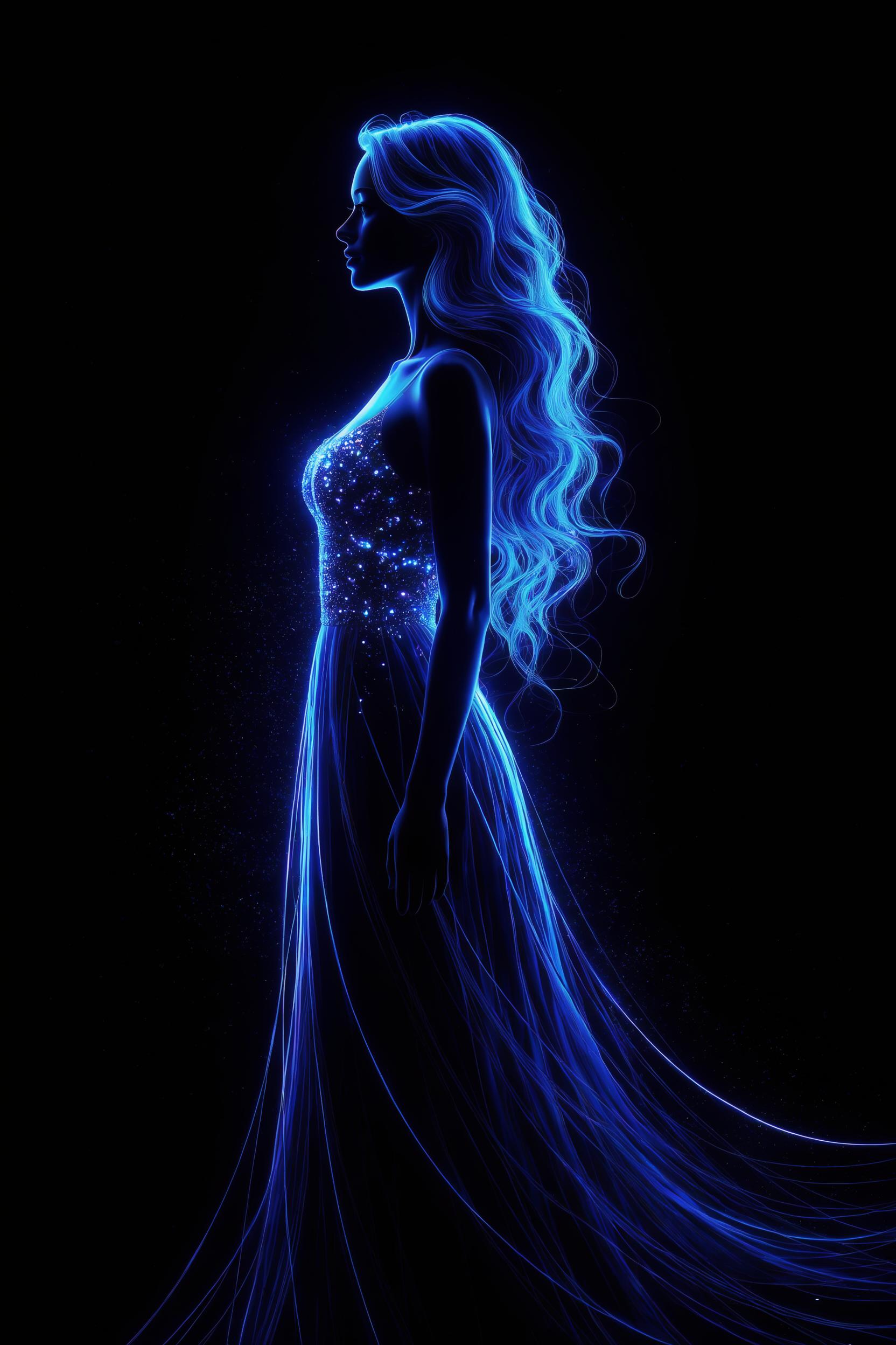 Sapphire Stardust Silhouette