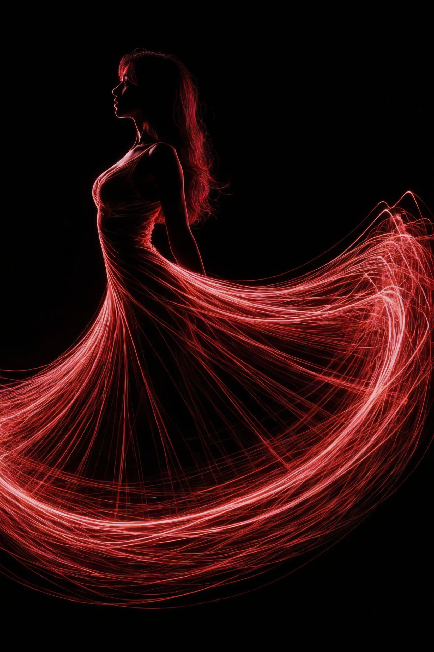 Crimson Motion Gown