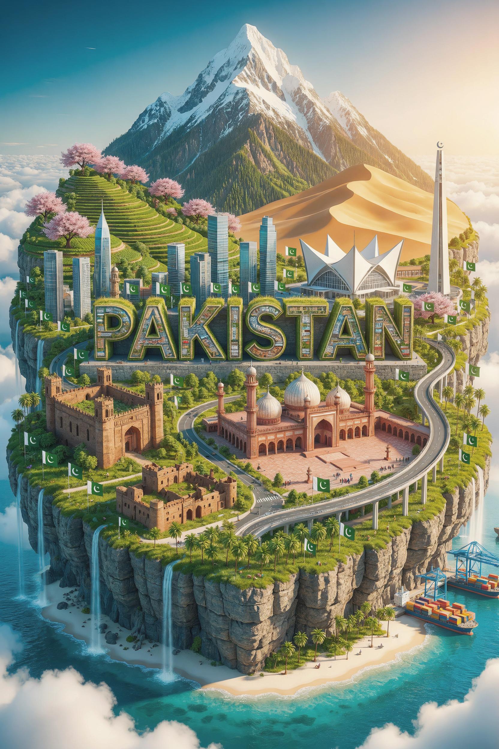 Floating Pakistan Island