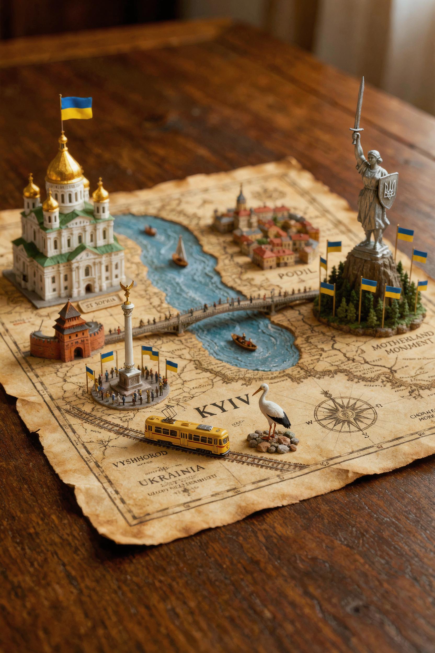 Miniature Kyiv Landscape
