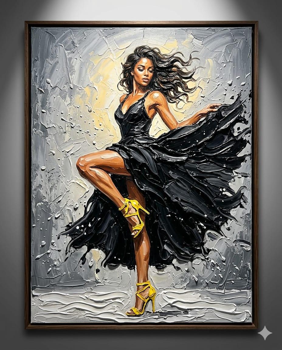 Ebony Impasto Dancer