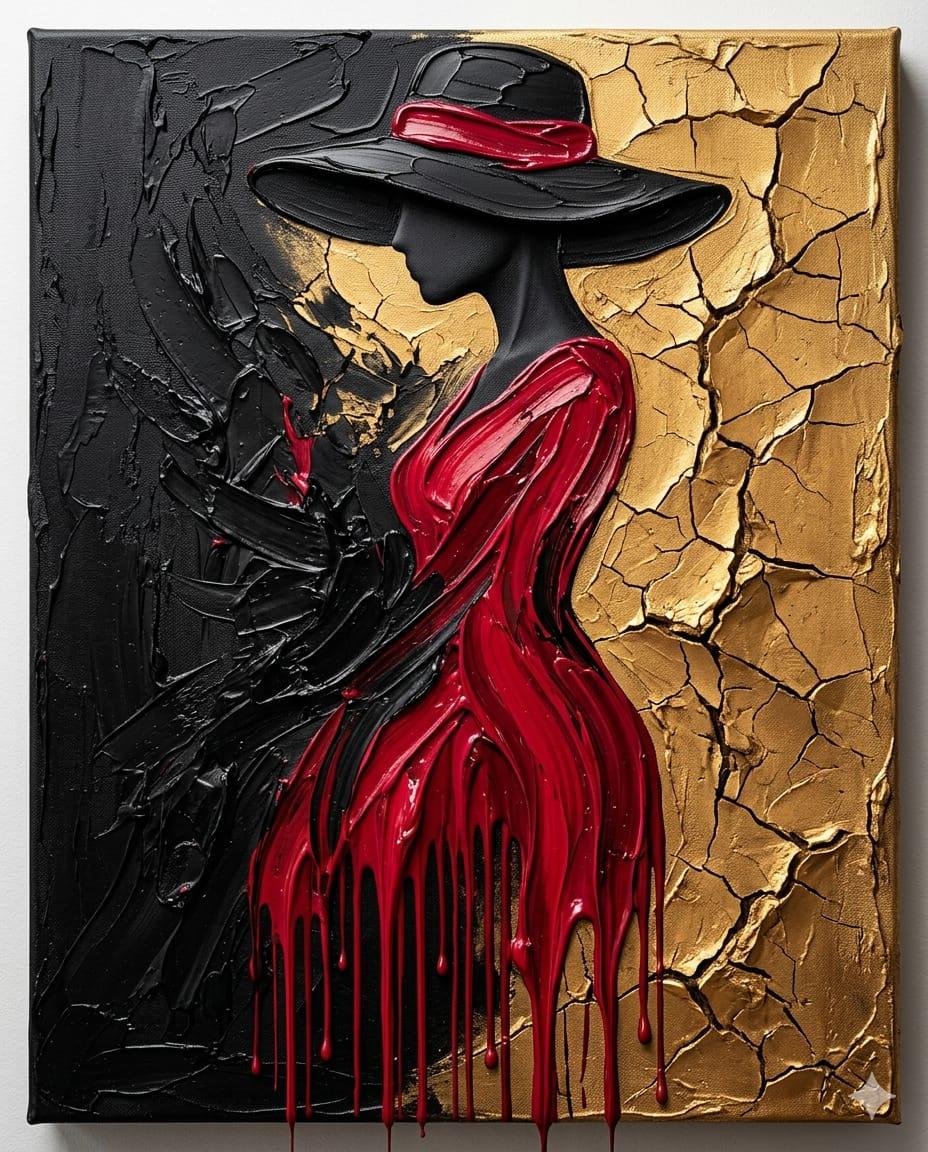 Dripping Crimson Silhouette