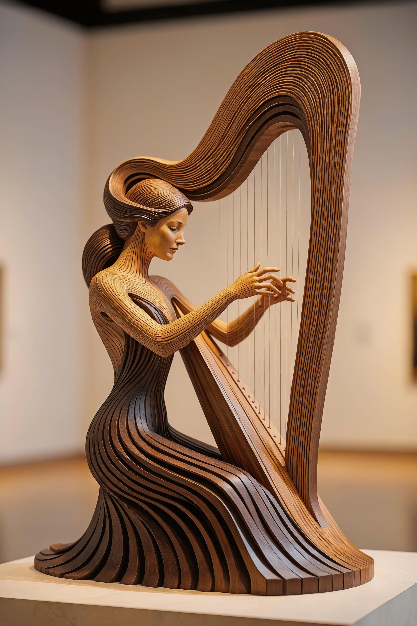 Topographic Harpist