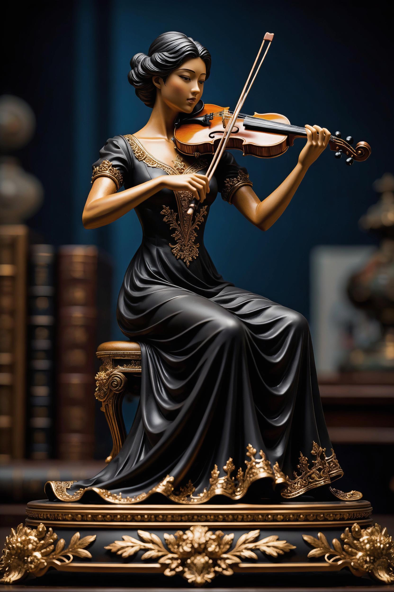 Golden Filigree Violinist