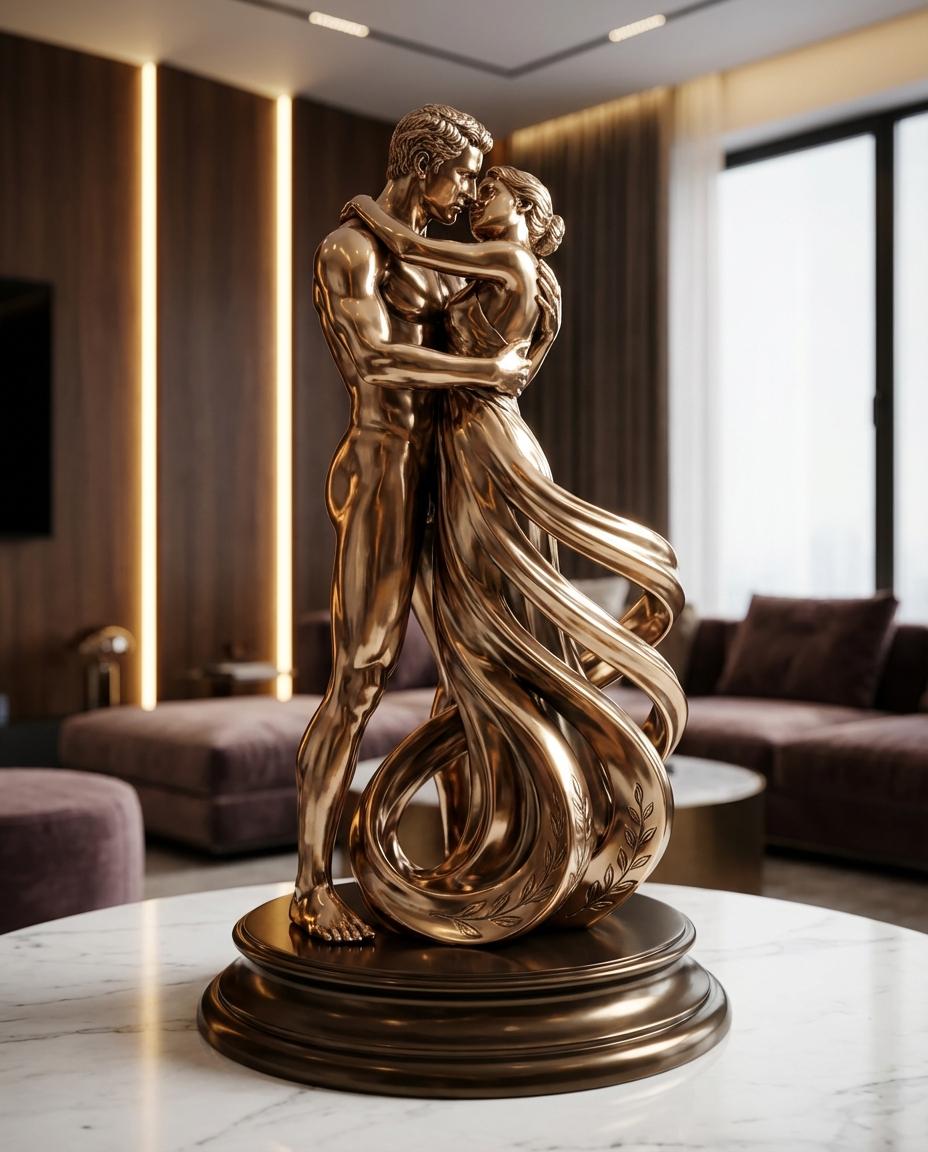 Polished Bronze Embrace