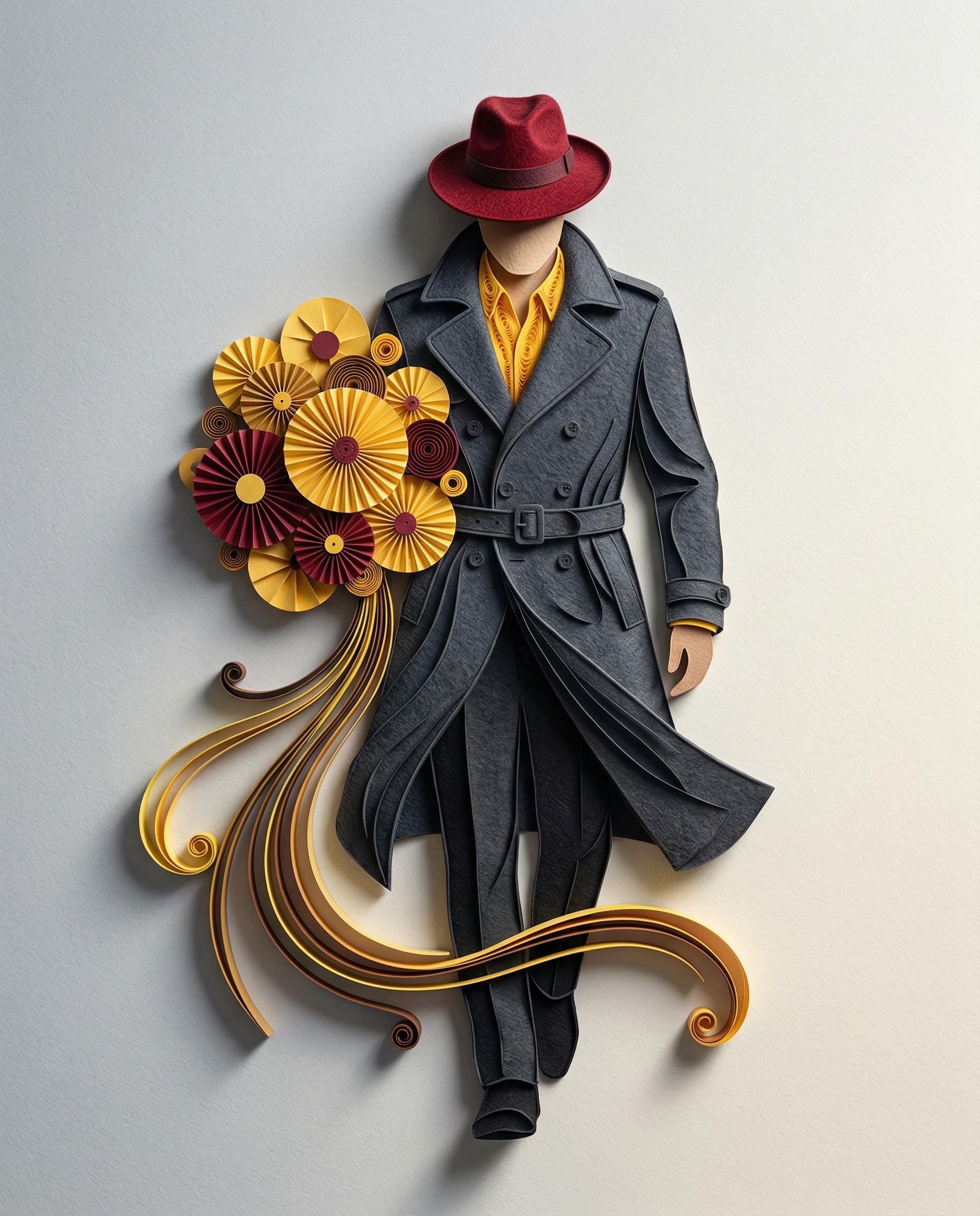Quilled Paper Gentleman