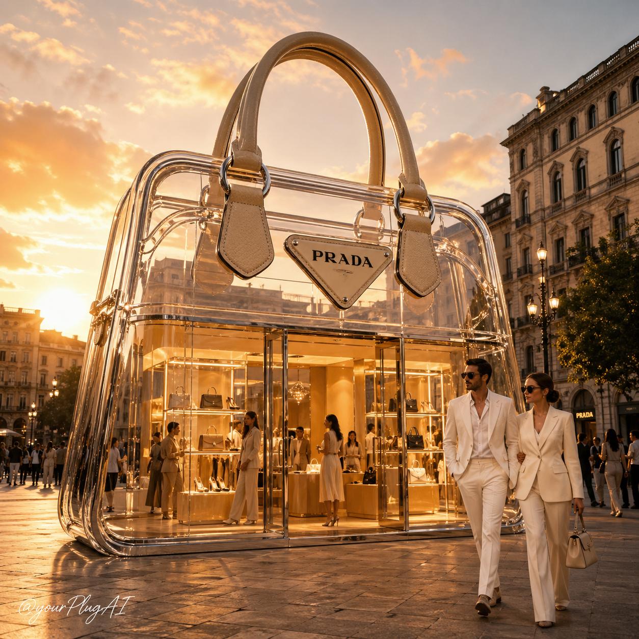 Transparent Prada Plaza