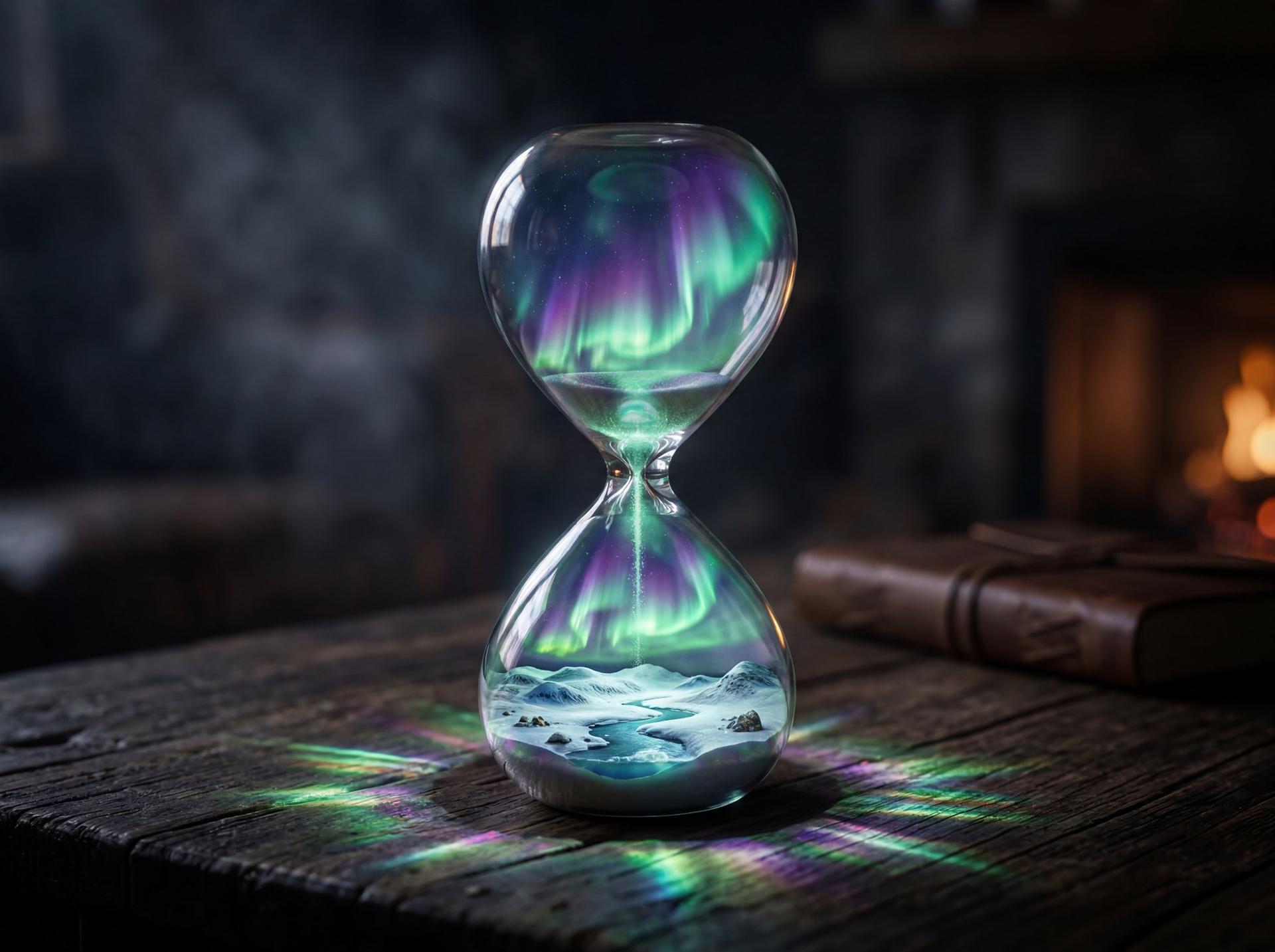 Arctic Aurora Hourglass