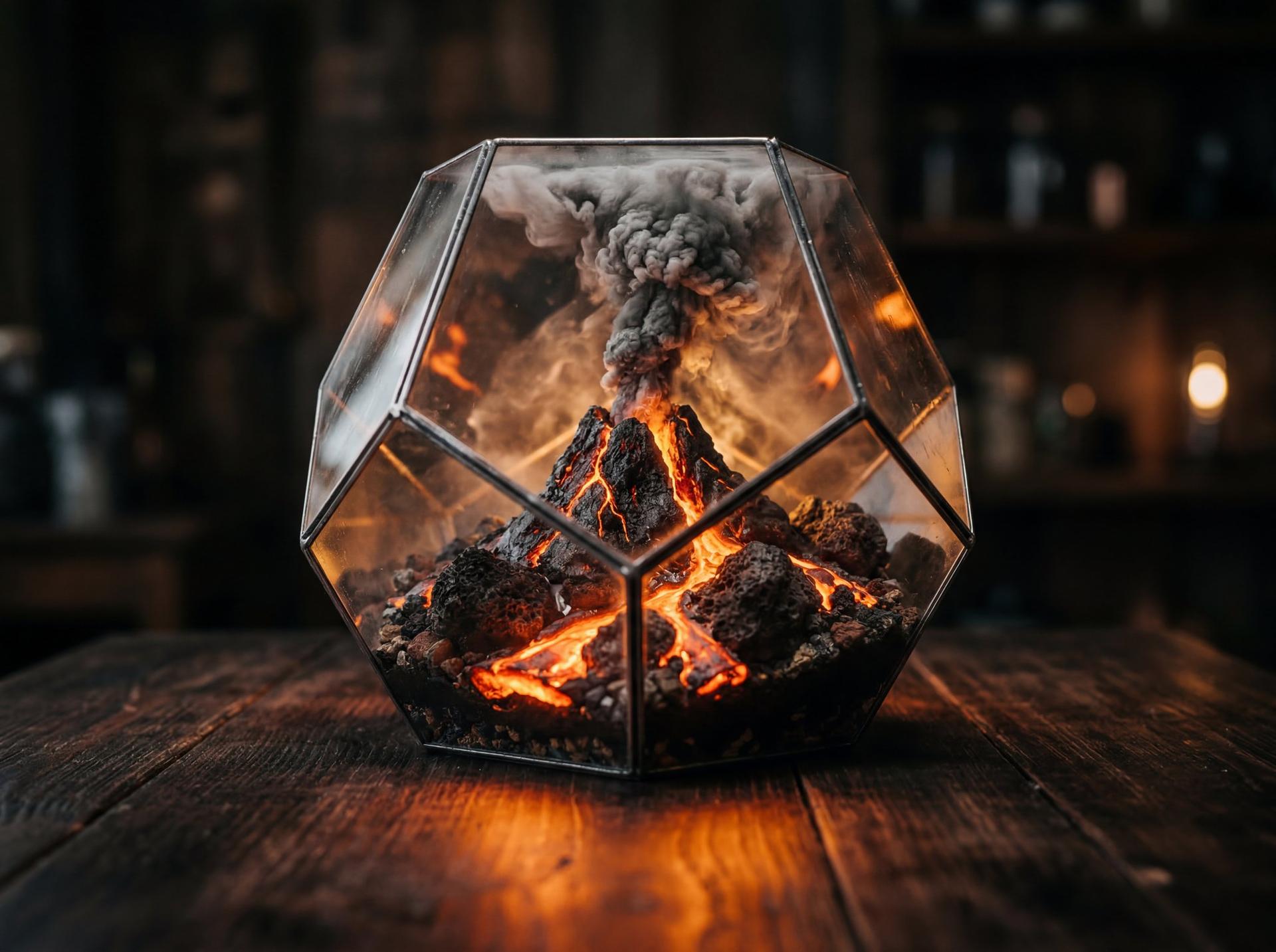 Microscopic Volcanic Eruption
